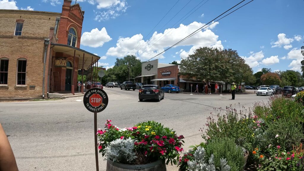 Crossing the Road in Gruene