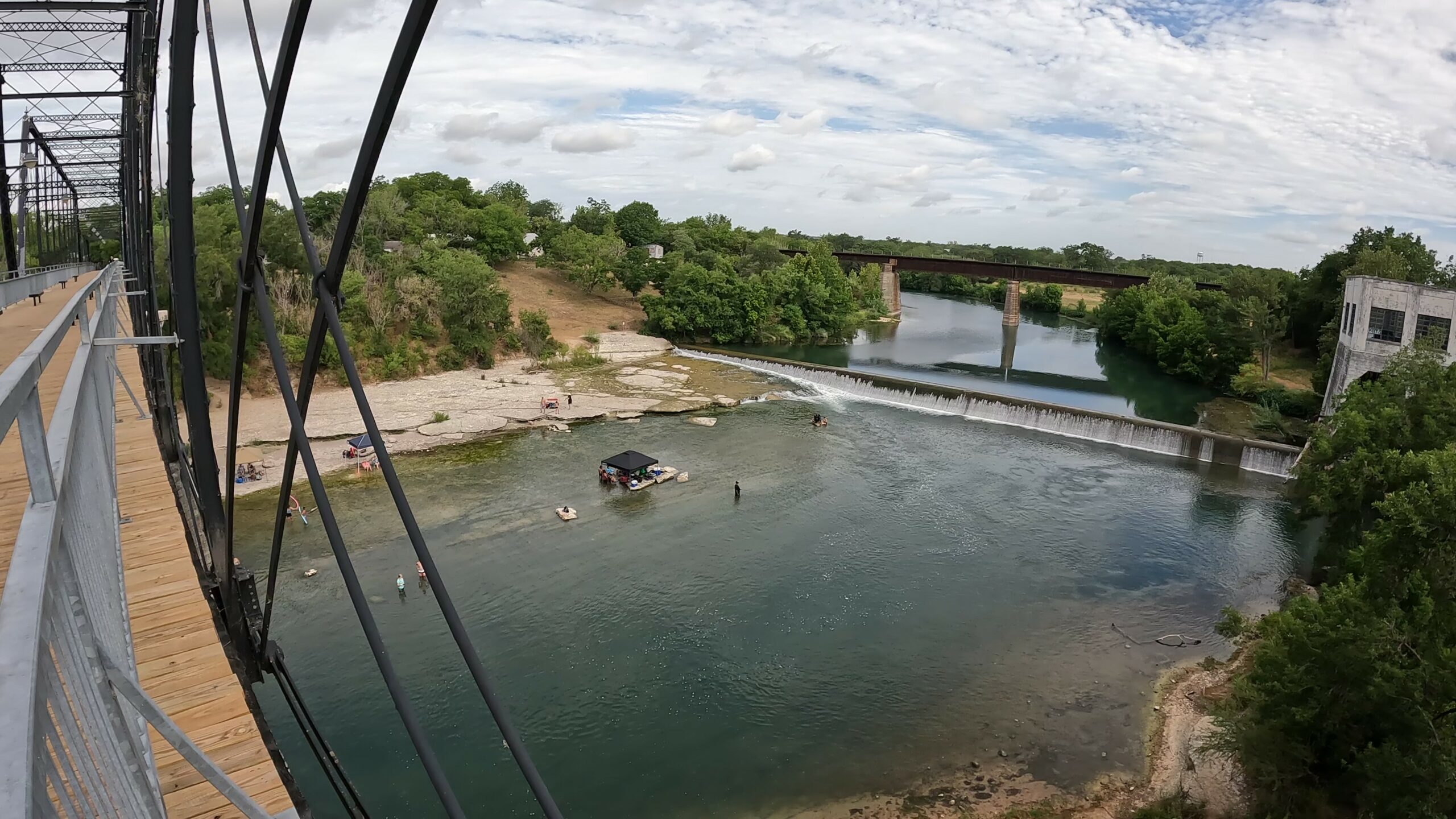 People Enjoying the River