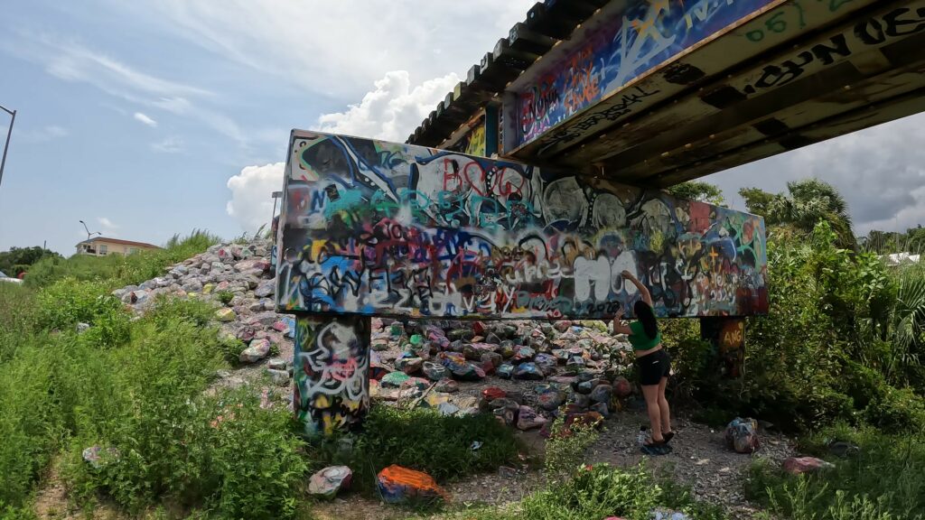 Artist Painting Bridge Support