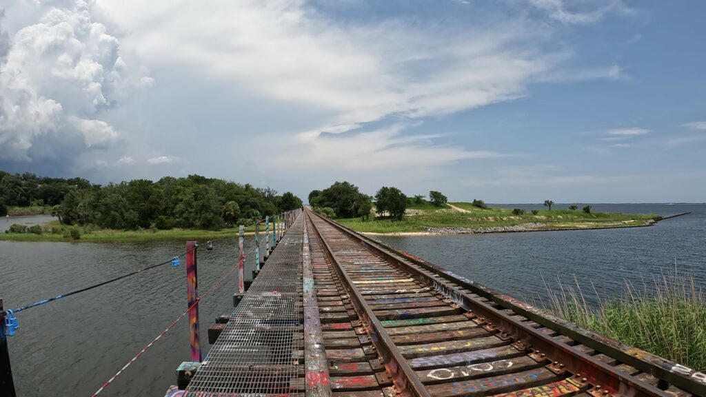 Railroad Bridge with Graffiti