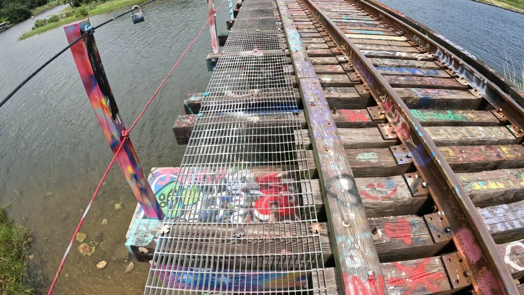 Railroad Bridge with Graffiti