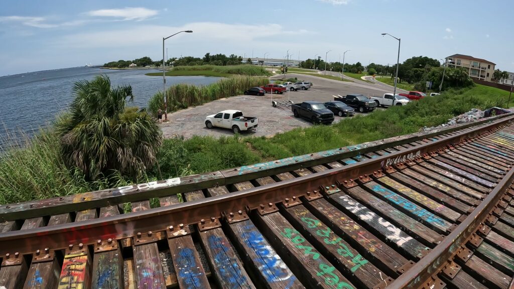 Look back at the Boat Ramp Parking Lot