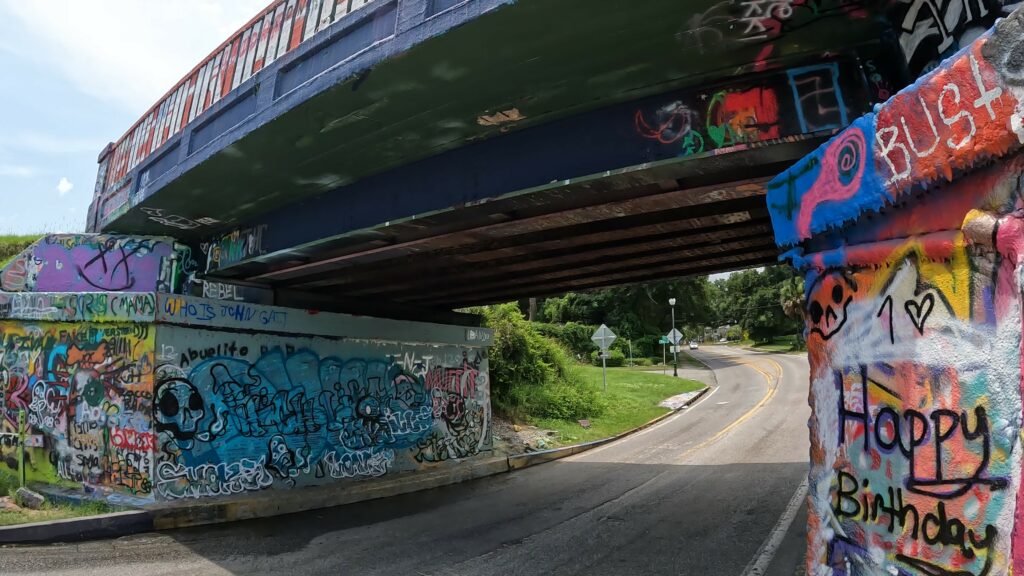 Graffiti Art on the Bridge Supports