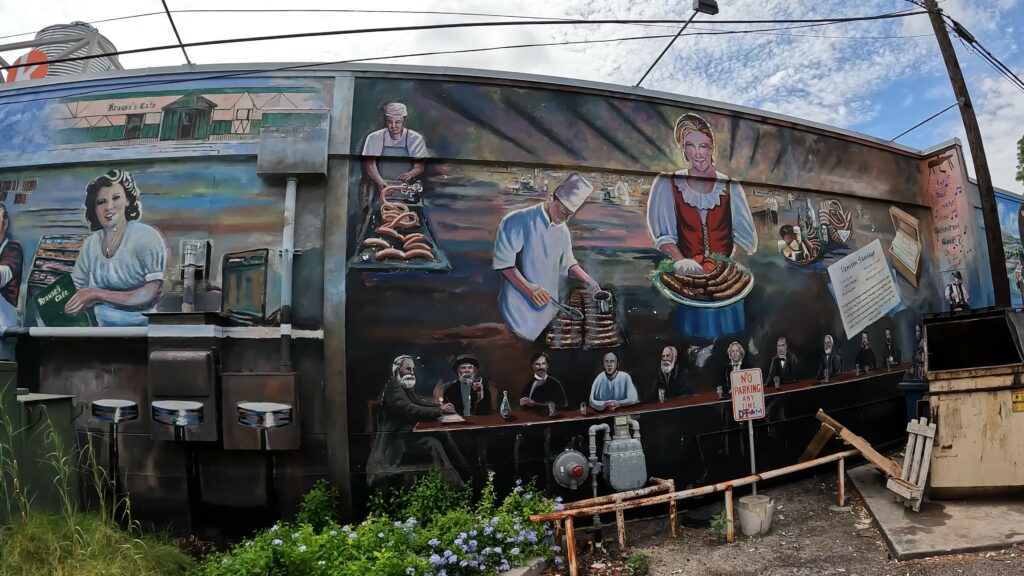 Mural on Krause's Cafe and Beer Gertien Outside Wall