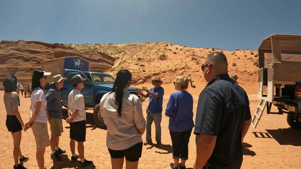 Last Minute Instructions before Heading Into the Slot Canyon