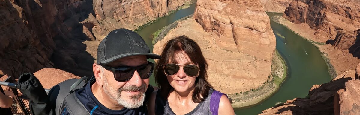 Selfie at Horseshoe Bend Observation Deck