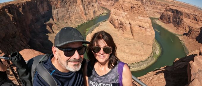 Selfie at Horseshoe Bend Observation Deck