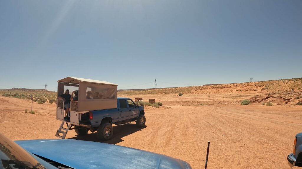 Heading out to the Slot Canyon in Truck