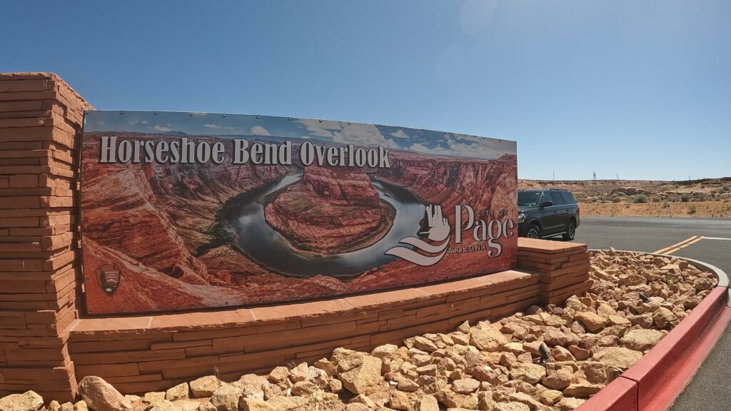 Horseshoe Bend Overlook Sign