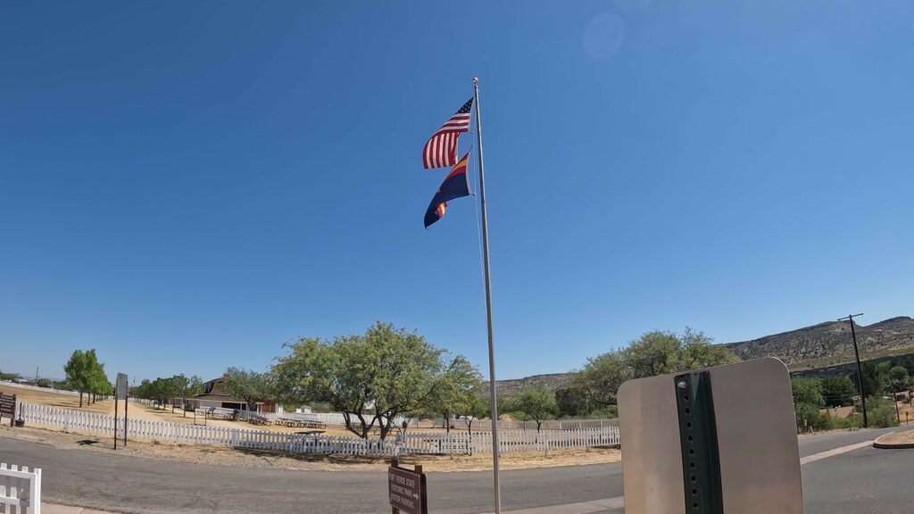 USA and Arizona State Flag