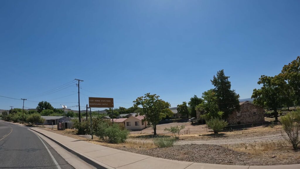 Sign Showing How Close Montezuma Castle and Fort Verde Are