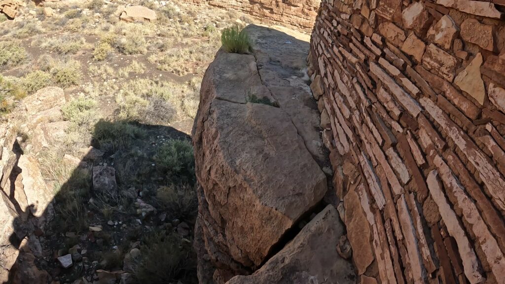 Pueblo Ruins Built on Top of Rock