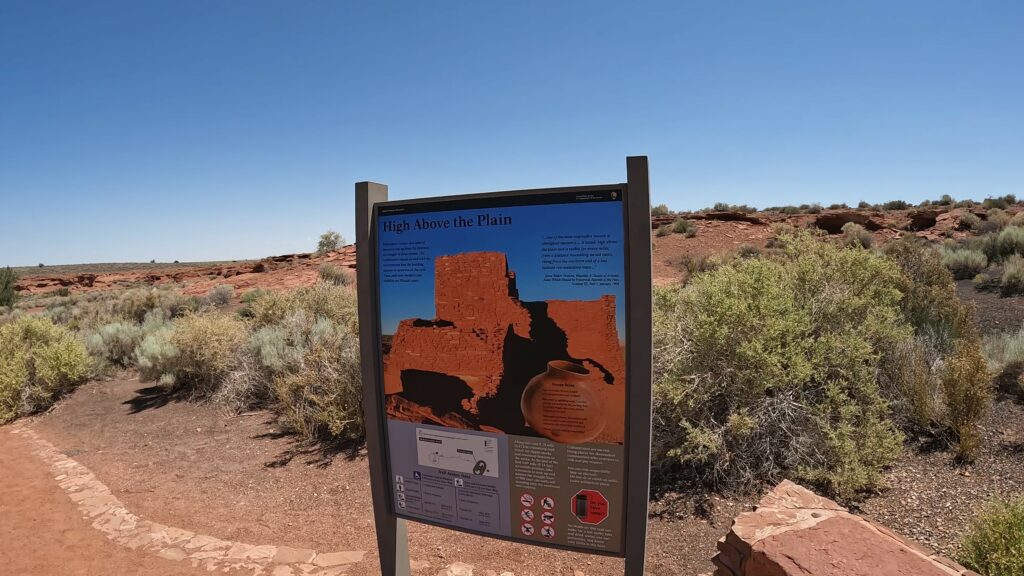 Sign at the Wukoki Pueblo