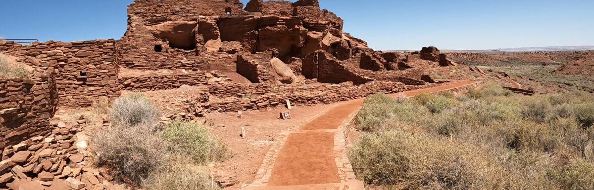 Trail leading down the Wupatki Pueblo Ruins