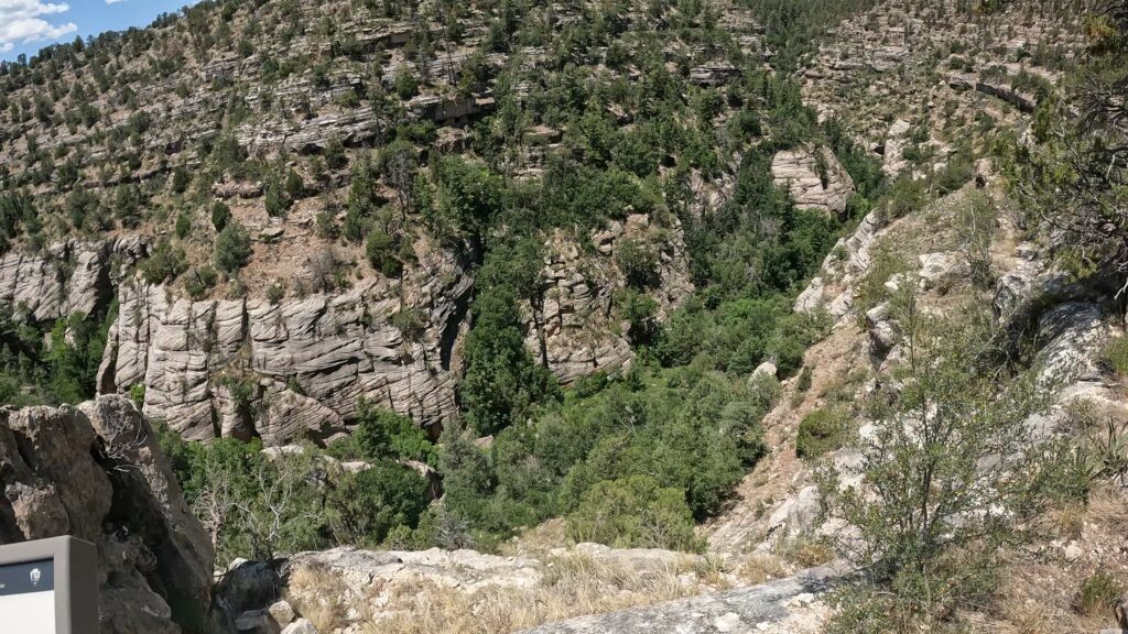 Looking into the Canyon at the Start of the Island Trail