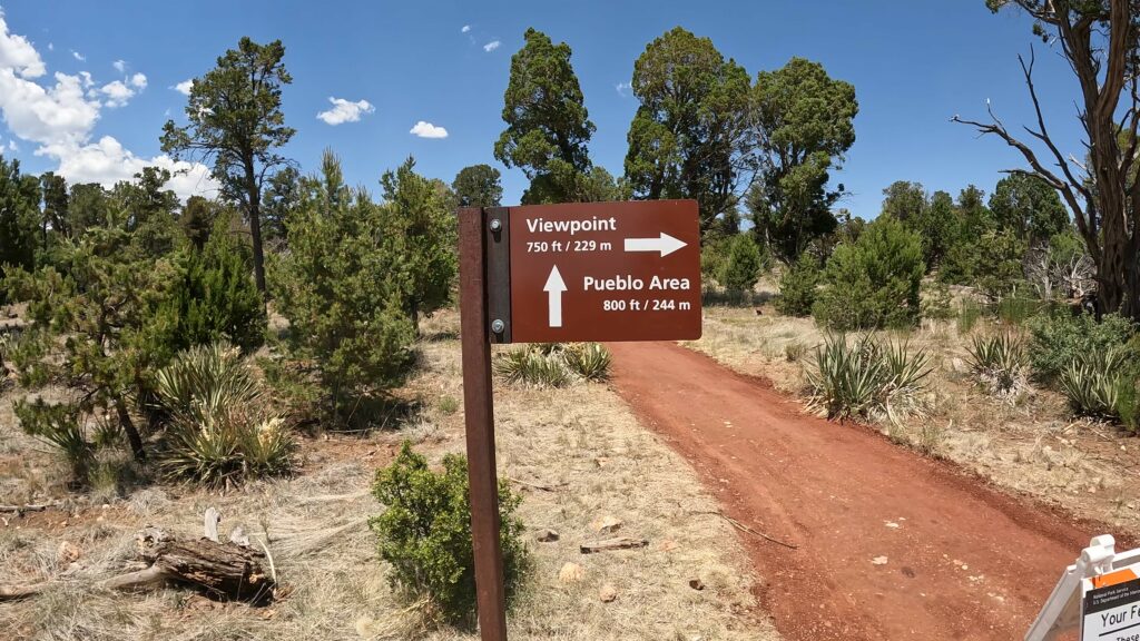 Sign on the Rim Trail