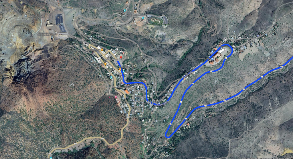 Map to the Sliding Jail from Clarkdale