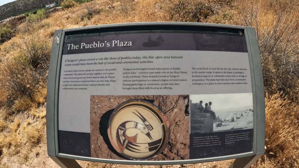 The Pueblo's Plaza Interpretive Sign