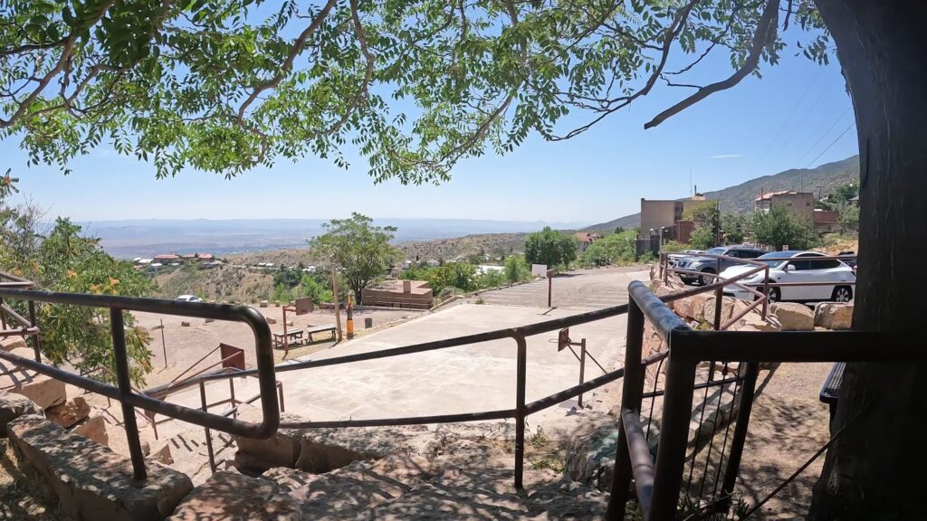 View of the Sliding Jail from the Parking Lot