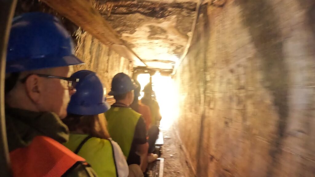 Exiting the Queen Mine on the Tour