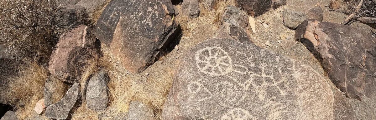 Petroglyphs at top of Signal Hill