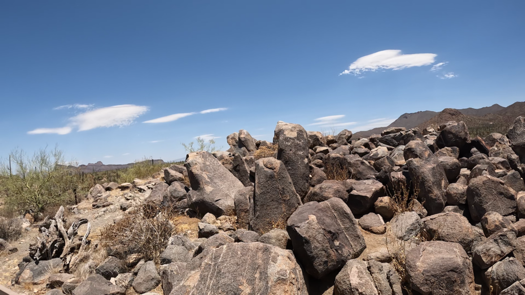 Petroglyphs at top of Signal Hill