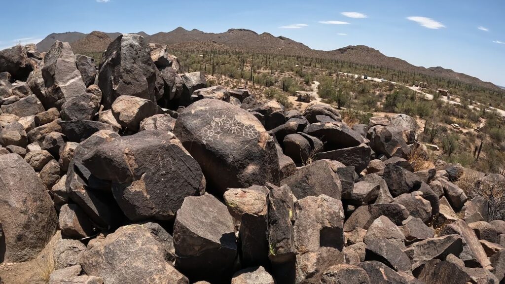 Petroglyphs at top of Signal Hill