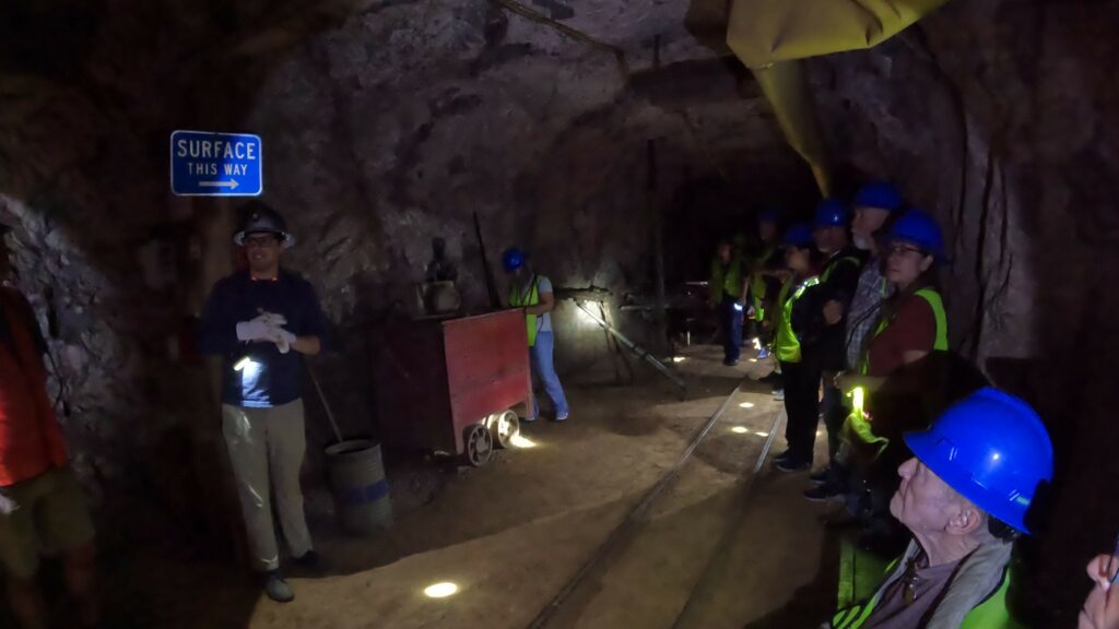 Tour Guide on the Queen Mine Tour