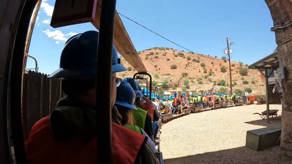 Exiting the Queen Copper Mine Tunnel