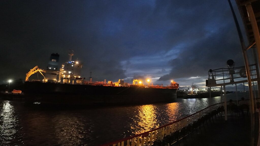 Ship on the Mississippi River