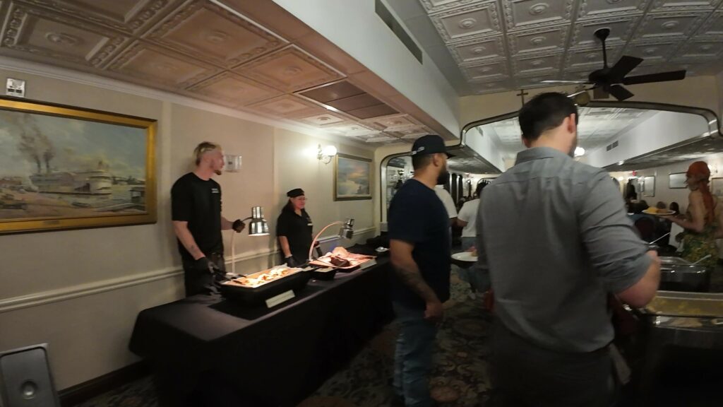 Carving Station at Dinner Buffet on Steamboat Natchez