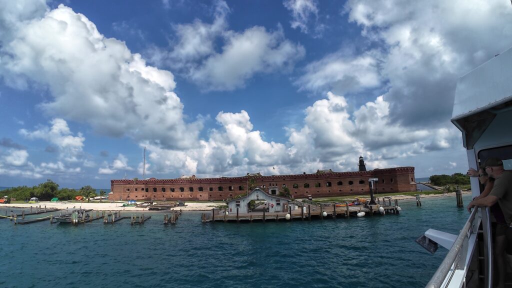 The Dock and Front of Fort on Dry Tortugas