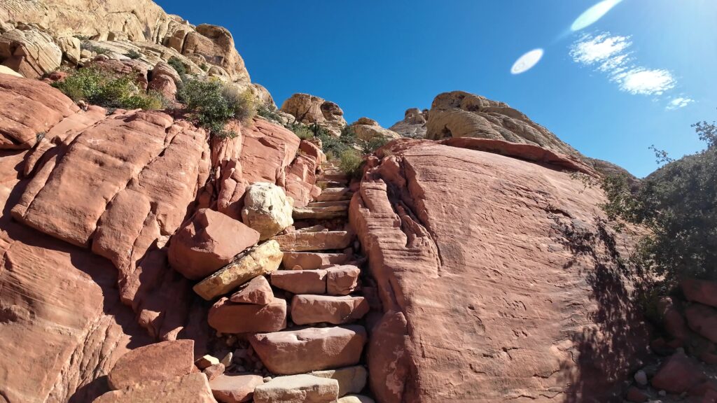 Climbing Up on Calico Tanks Trail