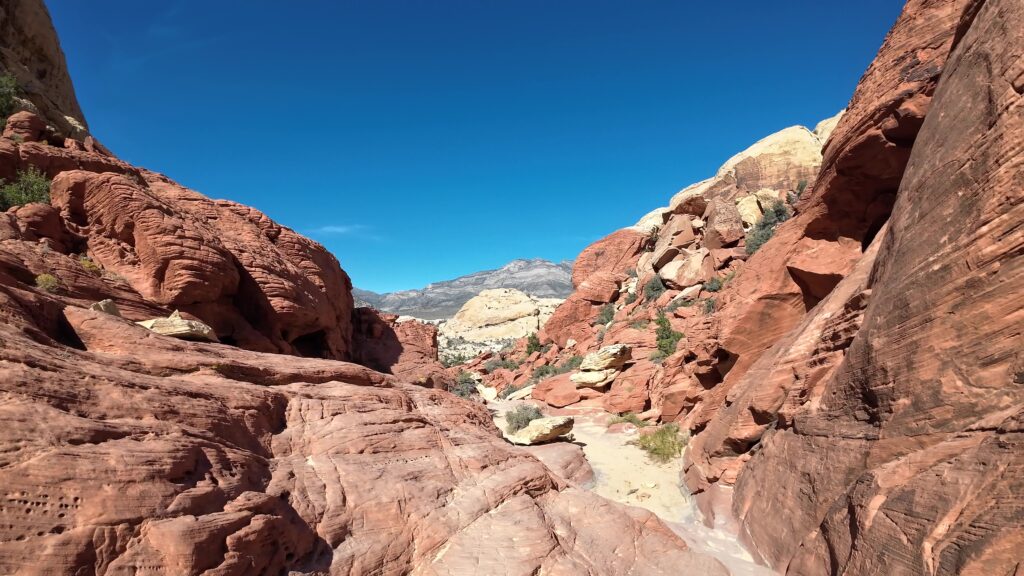 View Looking Back Down the Mountain on Calico Tanks Trail