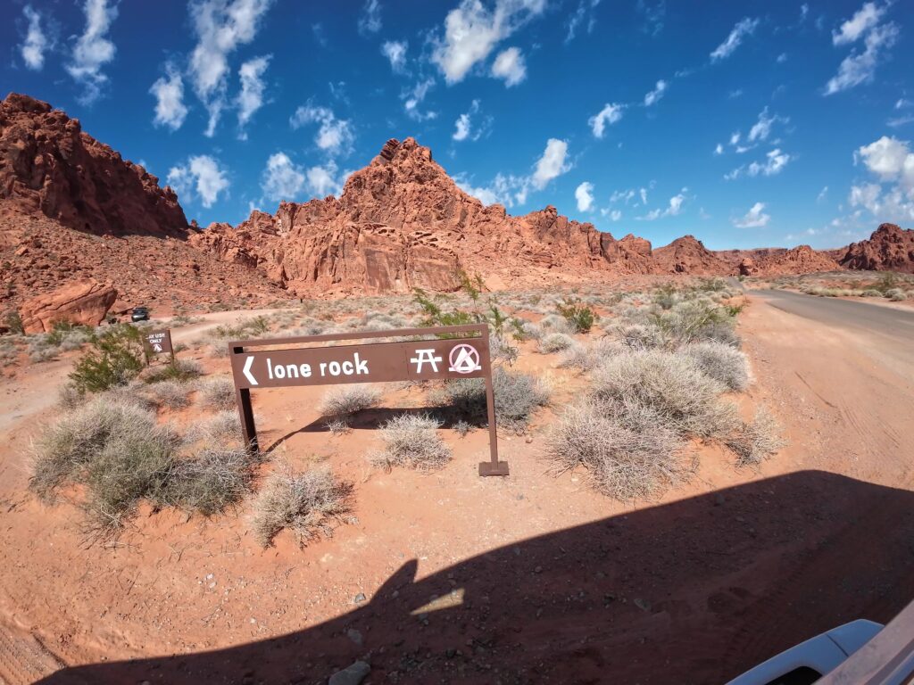 The Lone Rock Turnoff Sign