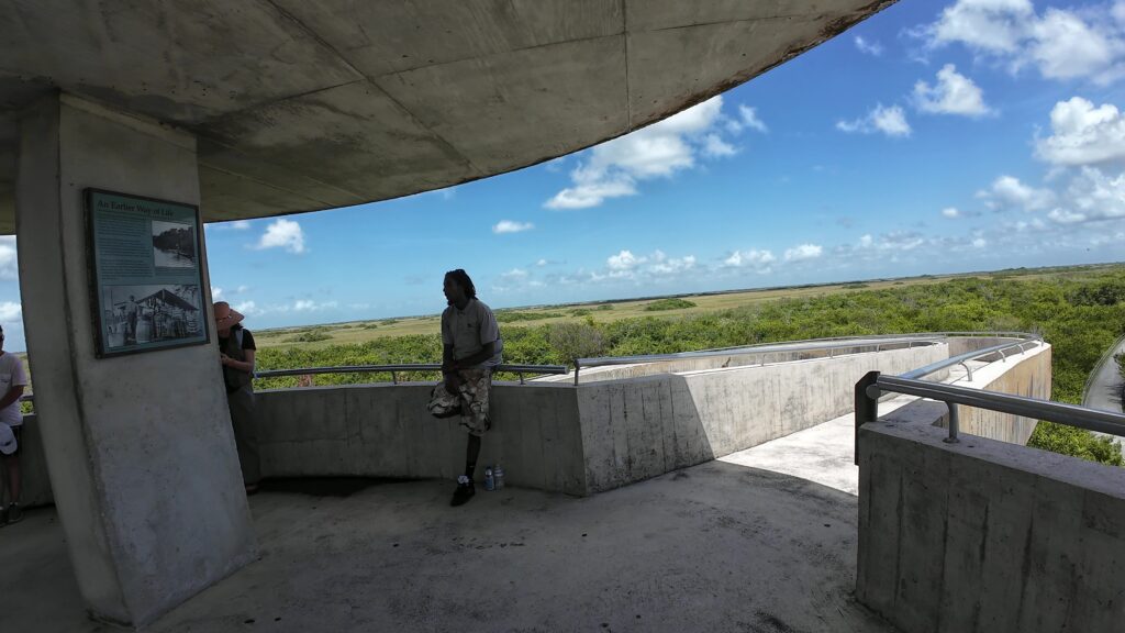 Tram Operator, a Naturalist, Gives us Great Information on the Shark Valley Observation Tower