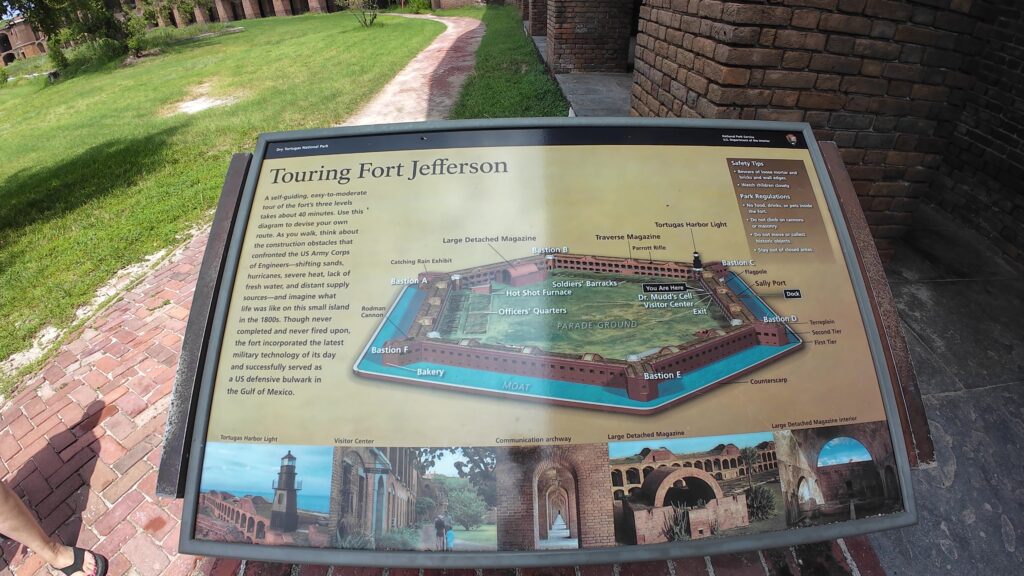 "Touring Fort Jefferson" Sign