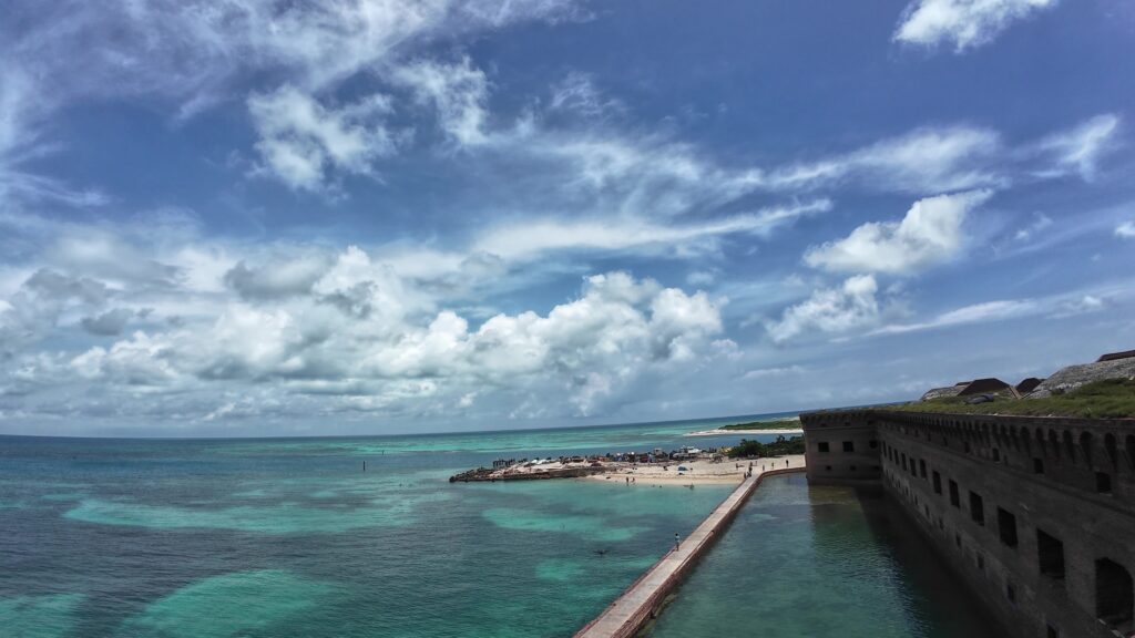 The Snorkeling Beach and the Moat Around the Fort