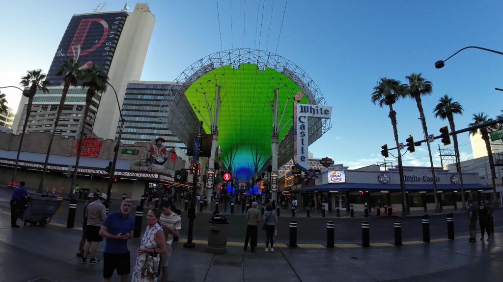 View of Fremont Street's LED Canopy