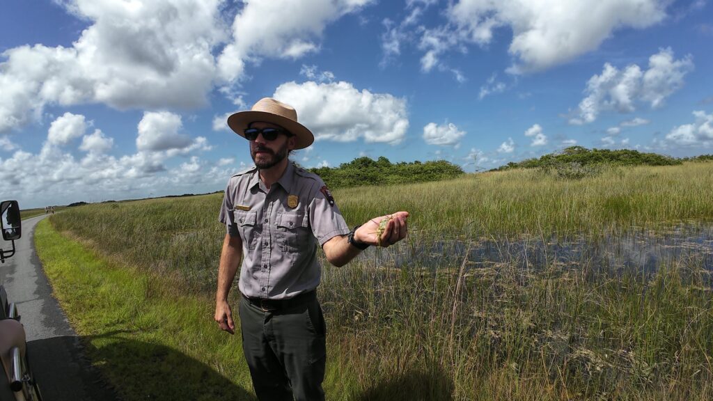 Park Ranger with Hands-on Instruction on the Everglades Algae