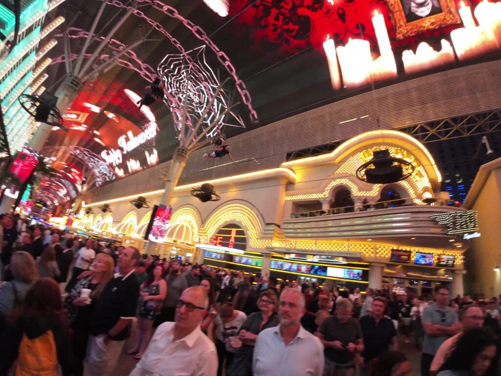 Zipline Passengers on Fremont Street