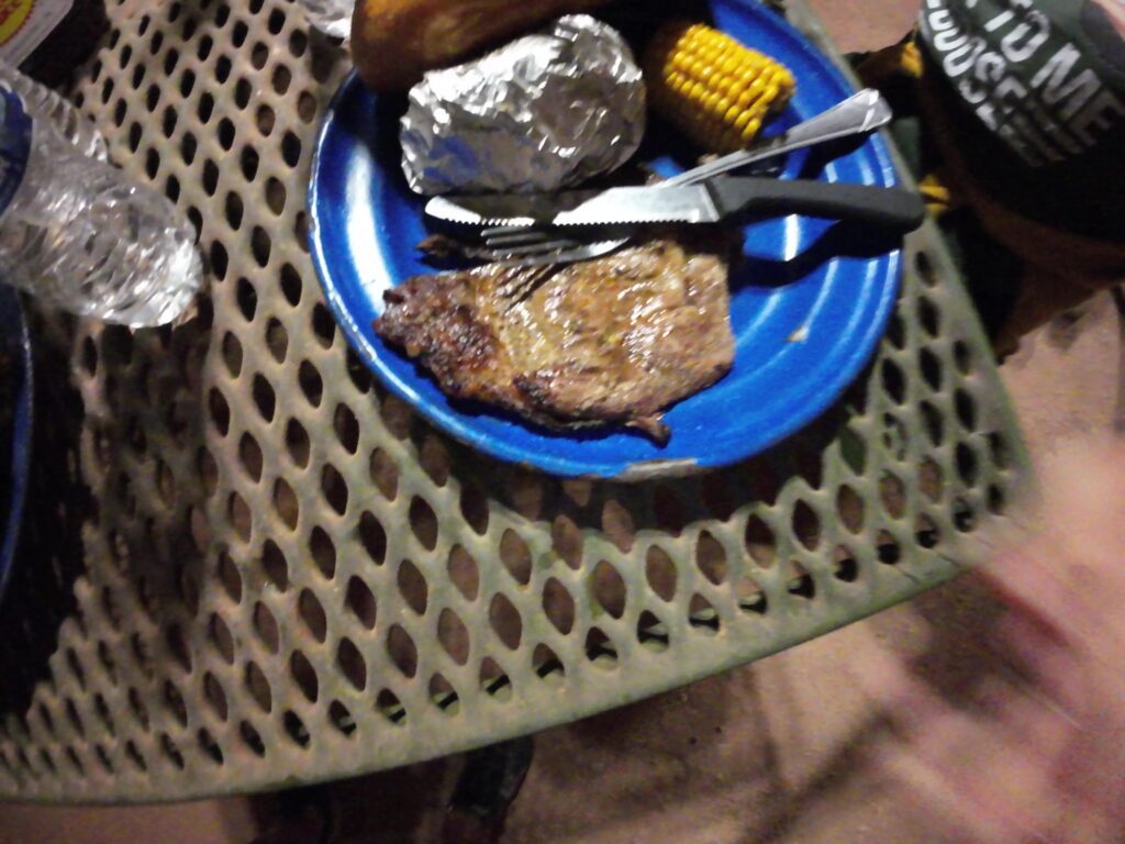 Steak for our Cowboy Sunset Dinner