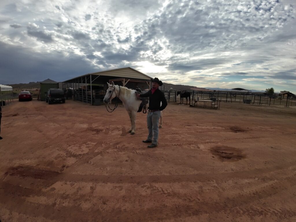 Leo, our Tour Guide, Giving Us Horse Riding Instruction