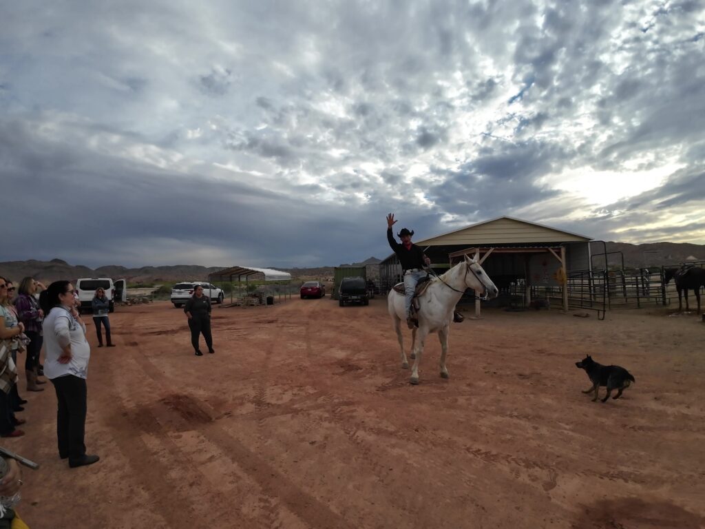 Leo, our Tour Guide, Giving Us Horse Riding Instruction