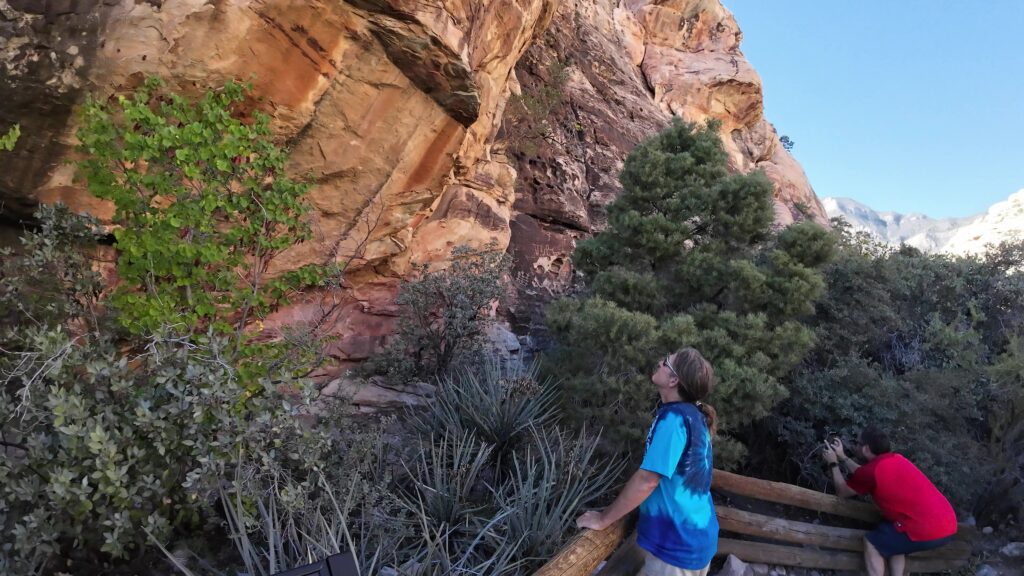 Petroglyphs on the Rock Face